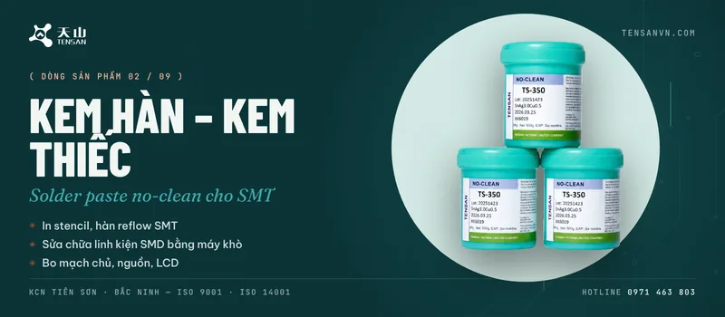 Banner Kem hàn – kem thiếc TENSAN