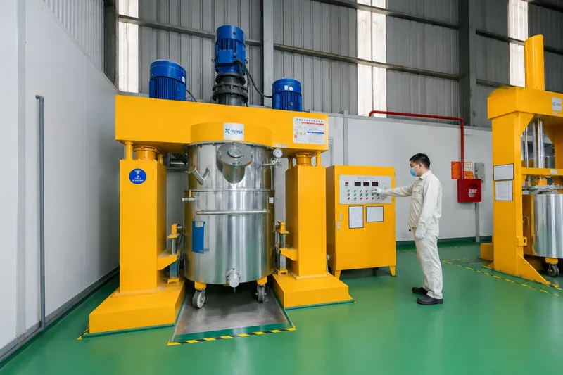 Máy trộn hút chân không tại nhà máy TENSAN Bắc Ninh